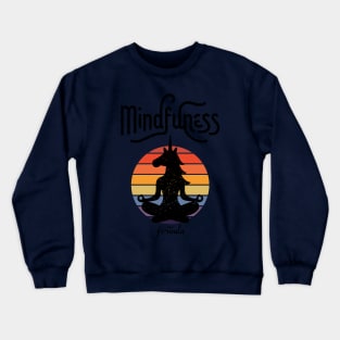 Mindfulness My Formula: Serene Unicorn Meditation Crewneck Sweatshirt